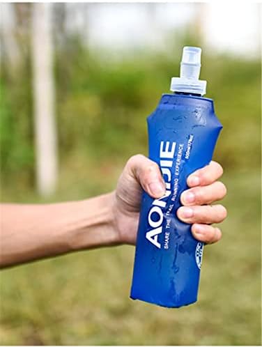 AONIJIE 2Pack of Soft Soft Folding Hydration Bottle Water Collapsible Flask BPA-Free Bottles (500ml without straws) - Image 6