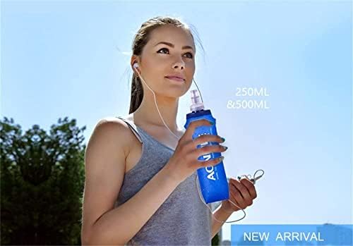 AONIJIE 2Pack of Soft Soft Folding Hydration Bottle Water Collapsible Flask BPA-Free Bottles (500ml without straws) - Image 7