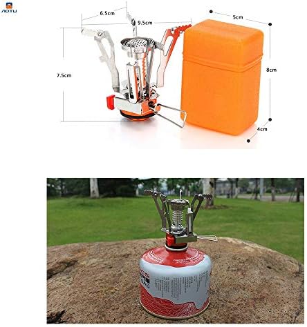 AOTU Portable Camping Stoves Backpacking Stove with Piezo Ignition Stable Support Wind-Resistance Camp Stove for Outdoor Camping Hiking Cooking - Image 7